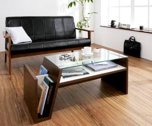 センターテーブル ローテーブル サイドテーブル デザインガラステーブル W90｜intelogue