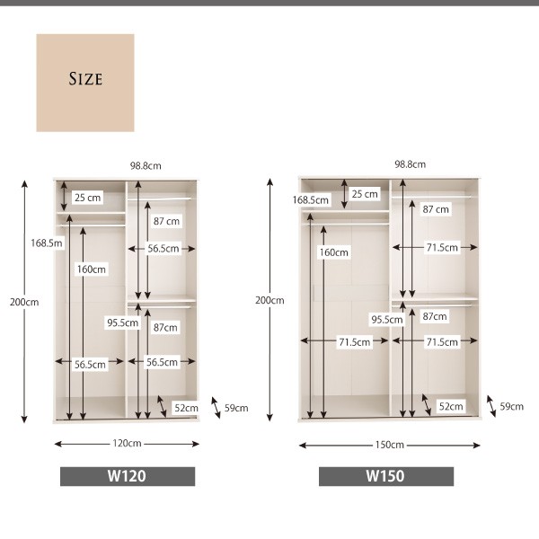 【超激レア】 ワードローブ クローゼット ミラー ミラー付き 全身鏡 折れ戸 ルーバー タンス 壁面収納 衣類収納 省スペース ハンガーラック 納戸 幅120cm 120cm 高さ200cm 【GM6451300296】(23583円)