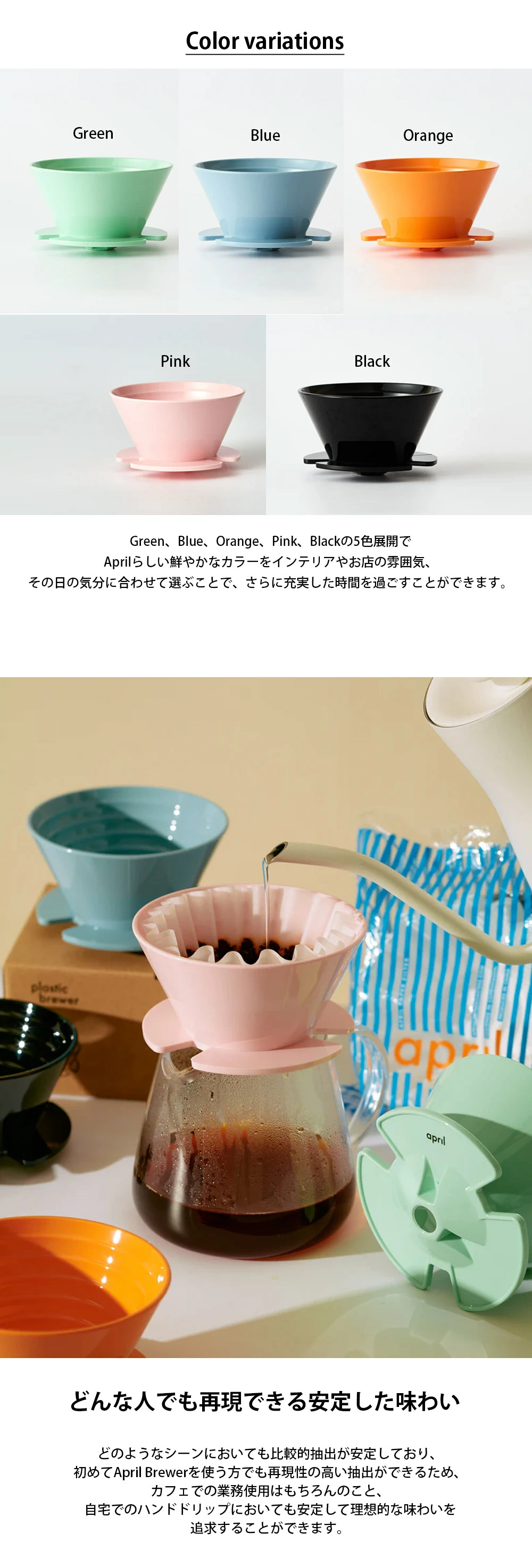 エイプリル ドリッパー Ver.2 (April Plastic Brewer) プラスチック