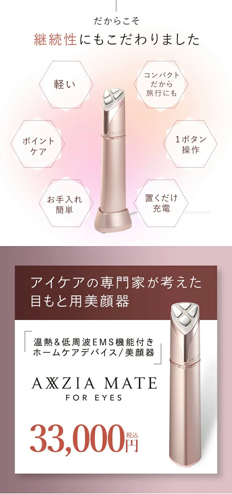 アクシージア メイトフォーアイズ 目元用美顔器 〜2024年4月