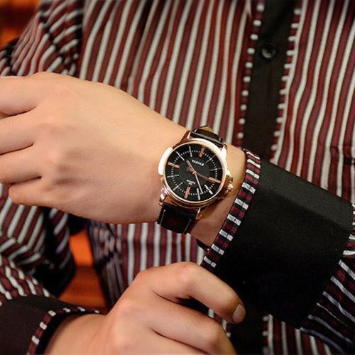 腕時計 メンズ ブランド ブラック 送料無料 黒 おしゃれ 人気 ブランド ゴールド 金 クオーツ モダン ビジネス
