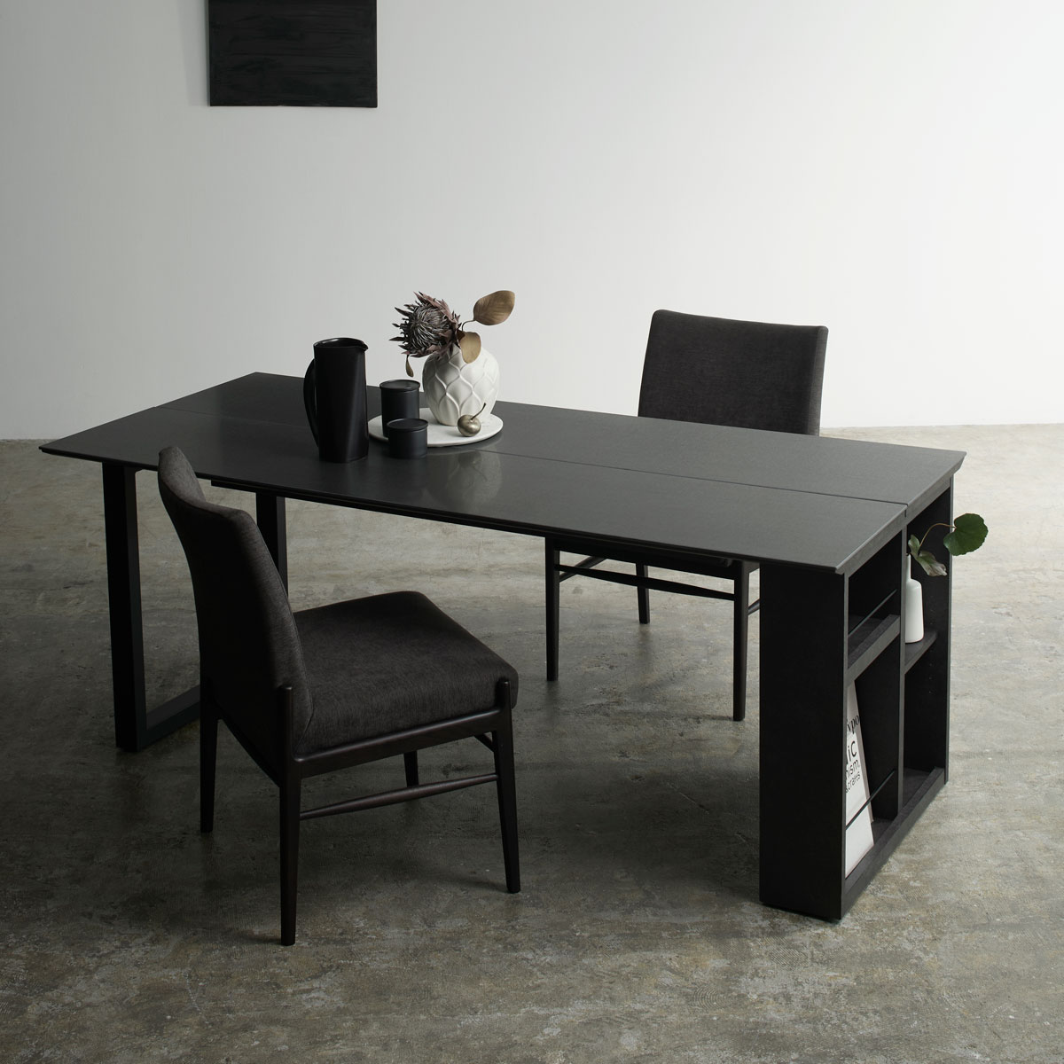 綾野製作所 REGLE セラミック ダイニングテーブル 分割天板 エンド