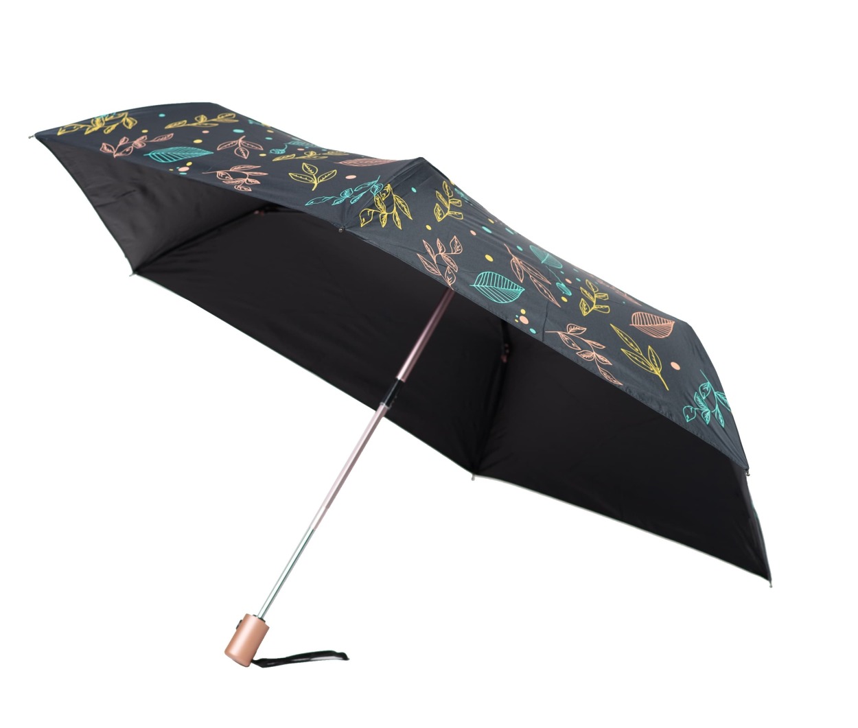 折りたたみ傘 自動開閉 コンパクト 折り畳み傘 おしゃれ 軽量 女性でも使いやすい F-SEASONS 無地 / リーフ柄 |  | 09