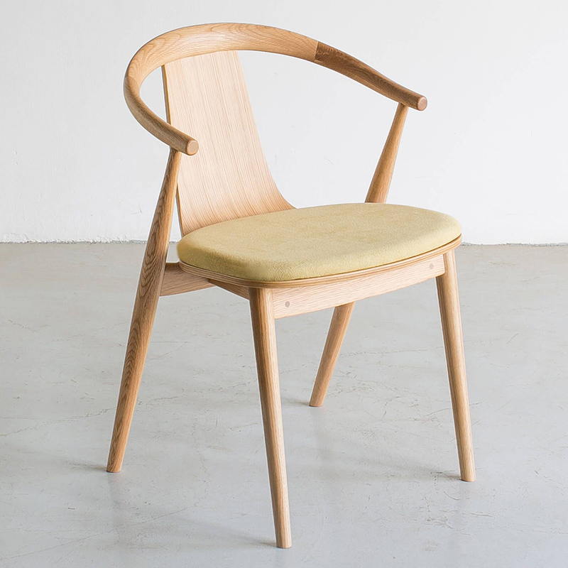 ダイニングチェア チェアー 椅子 北欧 デザイナー アームなし 肘なし 木製 天然木 無垢 シンプル MK01 Chair Fabric ホワイトオーク AMOCC アモック｜interia-coco｜04