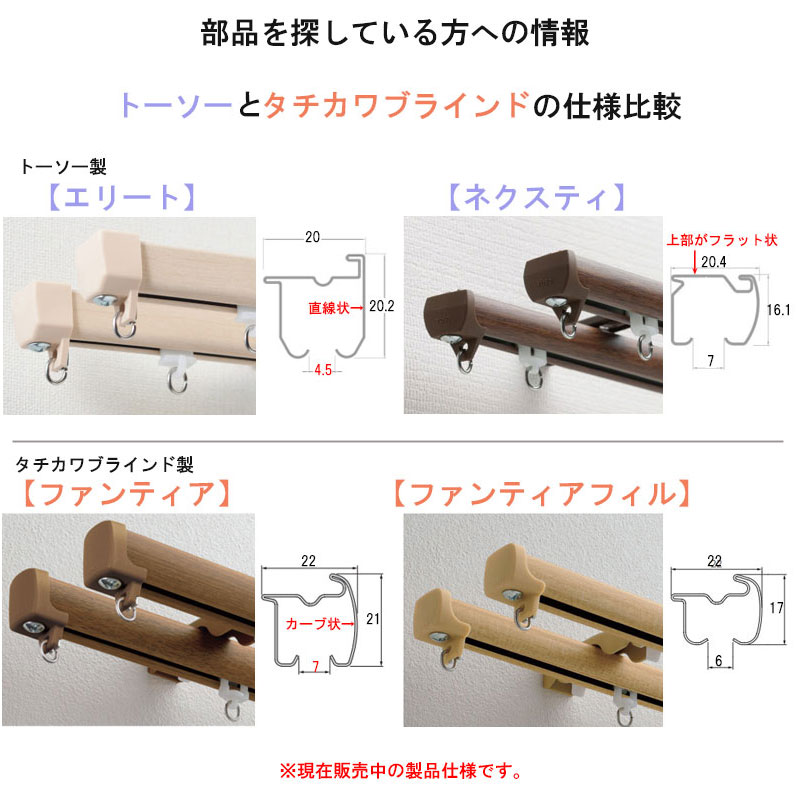 TOSO（トーソー） カーテンレール ネクスティ用 ランナー（静音タイプ