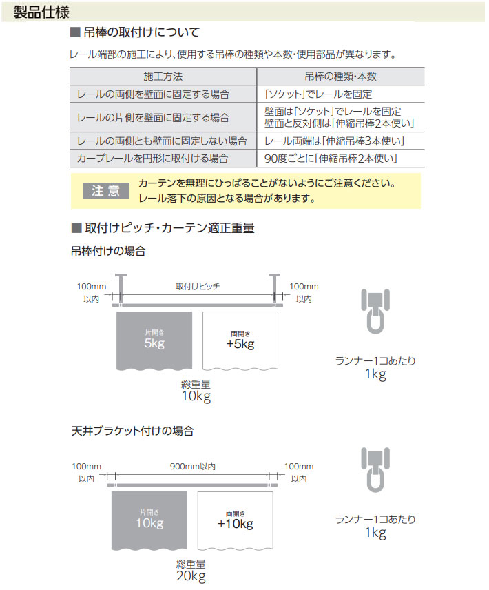 タチカワブラインド カーテンレール 病院用 間仕切用 クロシード(旧