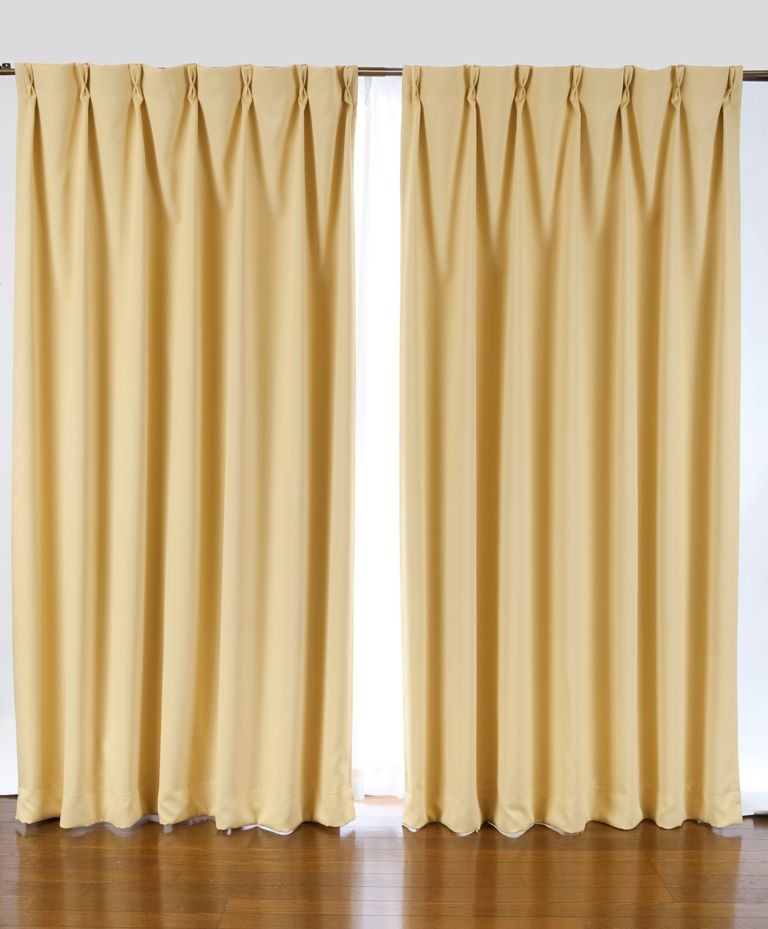 カーテン 遮光 1級 幅100cm×丈60cm 2枚入り 遮熱 断熱 無地 省エネ