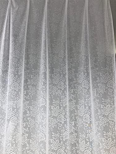 花柄ミラーレースカーテン 幅150cm×丈208cm 1枚入り 遮熱 断熱 無地
