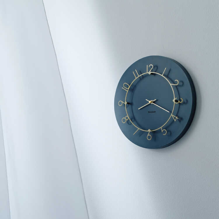 掛け時計 壁掛け時計 ネイビー おしゃれ 立体感 デザイン インテリア