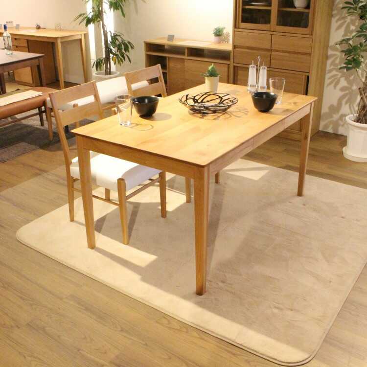 ダイニングテーブル おしゃれ 幅135cm 4人用 天然木 木製 無垢材