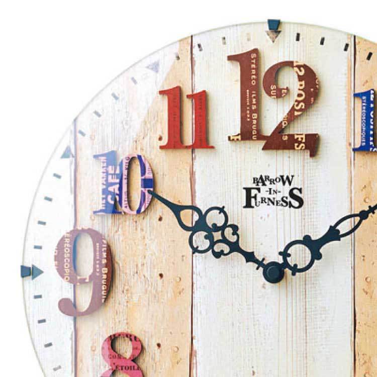 壁掛け時計 電波時計 レトロ ポップ カラフル アンティーク カジュアル