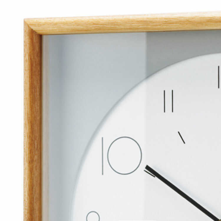壁掛け時計 電波 北欧 四角 スクエア おしゃれ 絵画 可愛い 木製 額縁