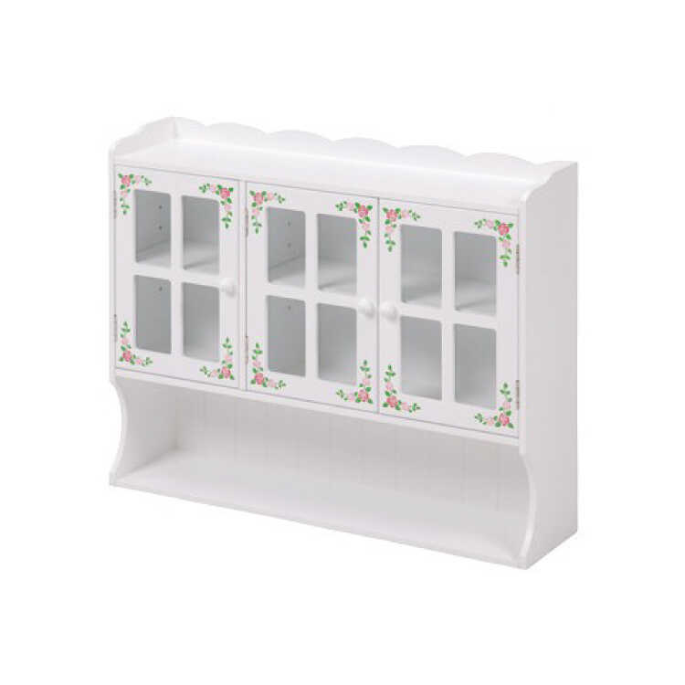 調味料ラック 収納 ラック かわいい ホワイト ローズ柄 白 ダイニング