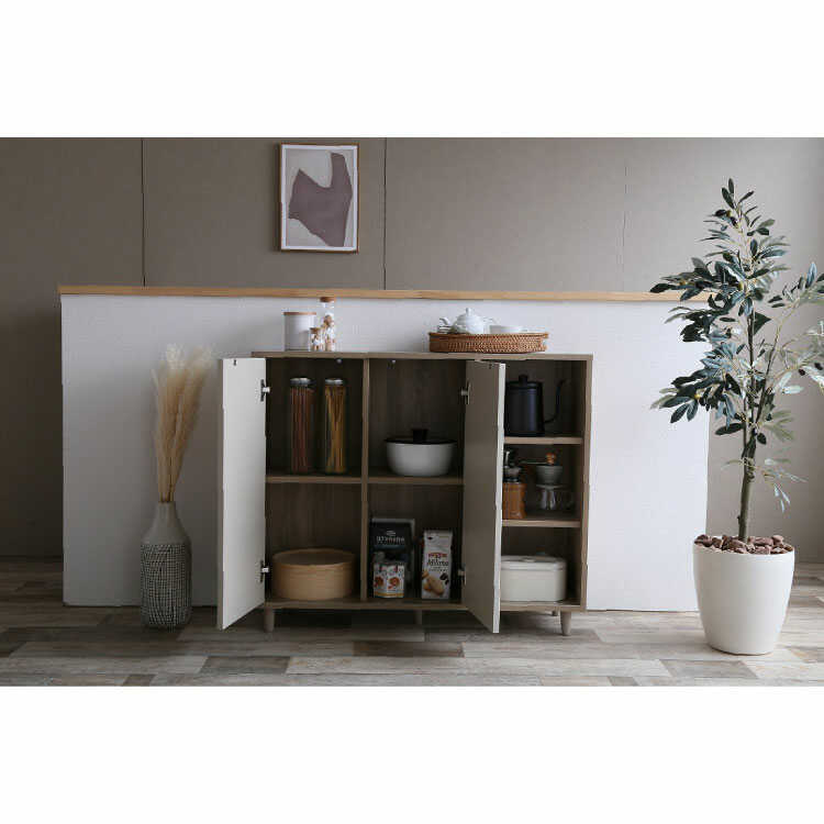 食器棚 キッチンカウンター ラック 幅96 おしゃれ 低め 収納