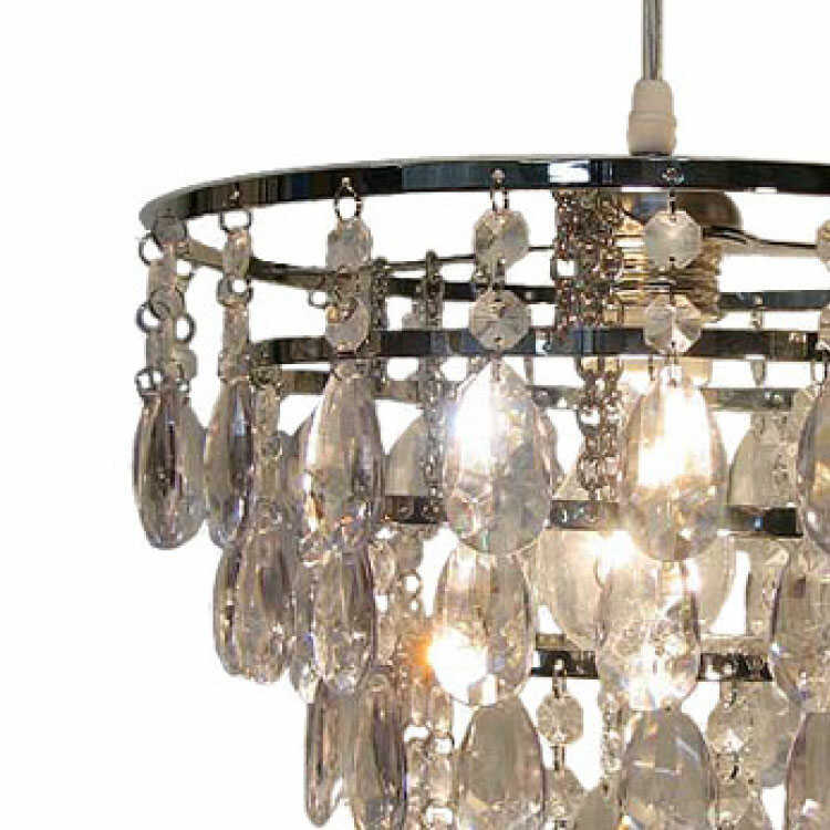 シャンデリア ゴージャス 綺麗 エレガント フェミニン 1灯 クリアー