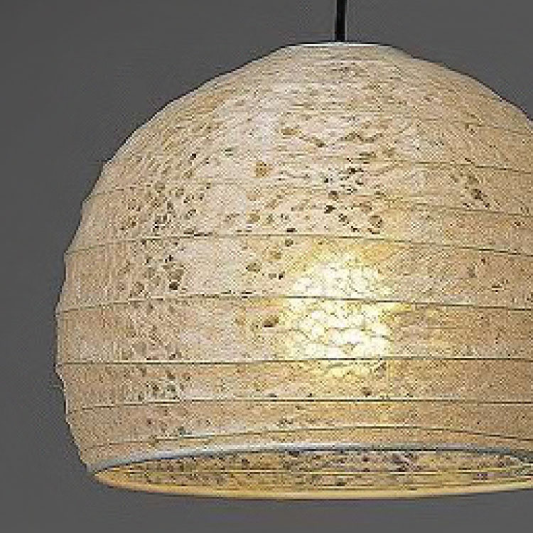 ペンダントライト おしゃれ アート 和風照明 和紙 麻落水紙 白 茶