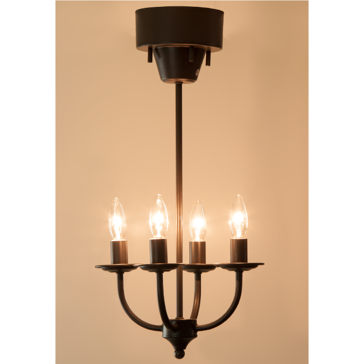 シャンデリア リモコン付き 4灯 LED対応 おしゃれ アンティーク