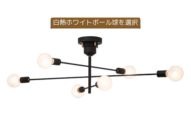 シーリングライト 照明 ソケットライト ブラック ワンルーム ミッド