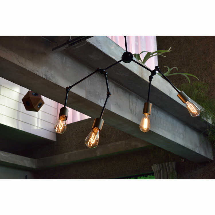 シーリングライト おしゃれ ブラック ゴールド アーム可動 4灯 Led対応 アート 天井照明 モダン シンプル ソケット リビング ワンルーム 電球 17人気の