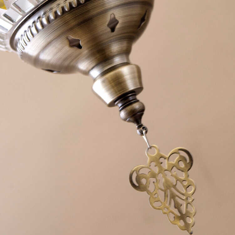 ペンダントライト トルコランプ モザイクガラス 1灯 LED付属