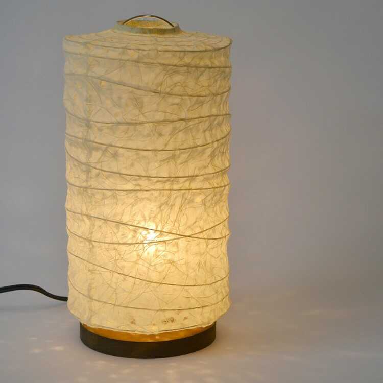 テーブルランプ グリーン 緑 和紙製 和風 コンパクト 円柱 お洒落 和