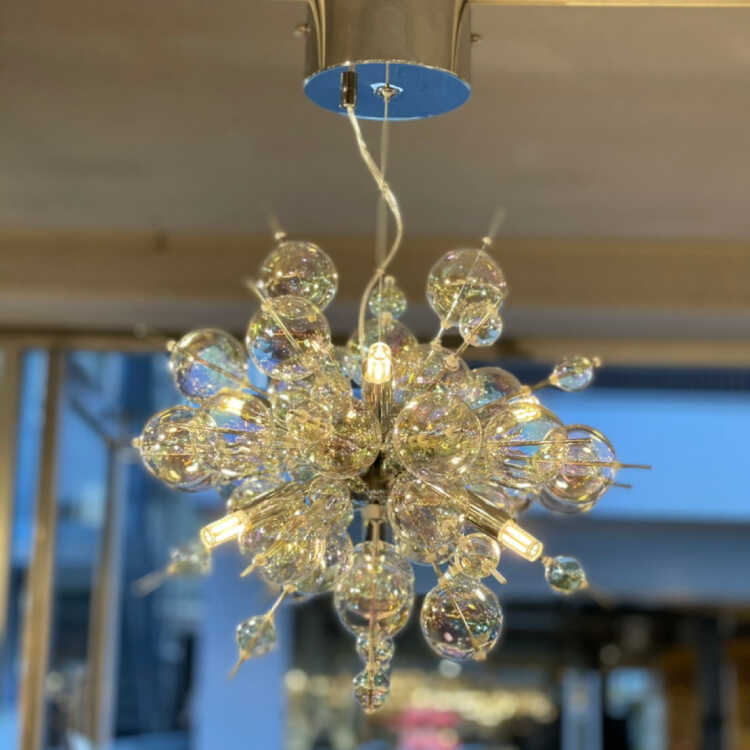 バブルシャンデリア ペンダントライト シャボン玉 ボール型 LED 6灯