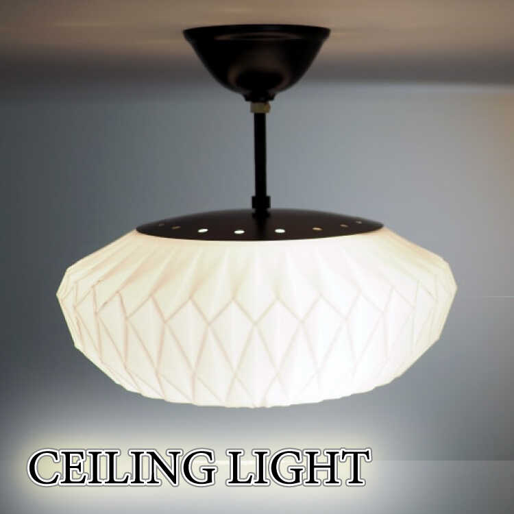 シーリングライト 3灯 照明器具 LED対応 ホワイト 幾何学 モダン