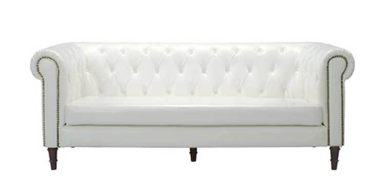 家具　三人掛け　ソファ　ホワイト ソファー 3人掛け PUレザー製 合皮 幅192cm ホワイト 白 完成品 室内