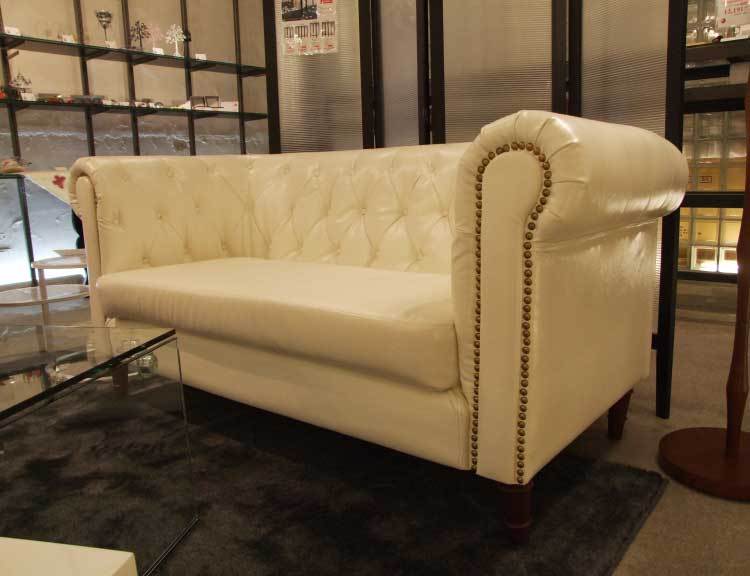 家具　三人掛け　ソファ　ホワイト ソファー 3人掛け PUレザー製 合皮 幅192cm ホワイト 白 完成品 室内