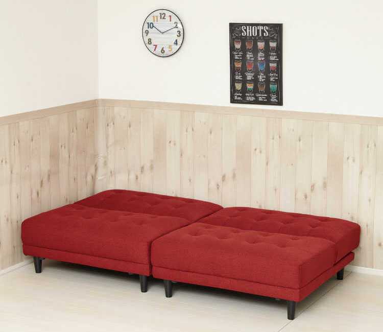 ソファーベッド 2人掛け おしゃれ コンパクト リクライニング 分離