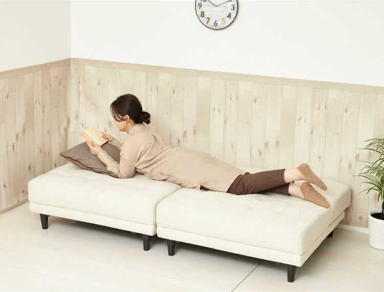 ソファーベッド 2人掛け おしゃれ コンパクト リクライニング 分離