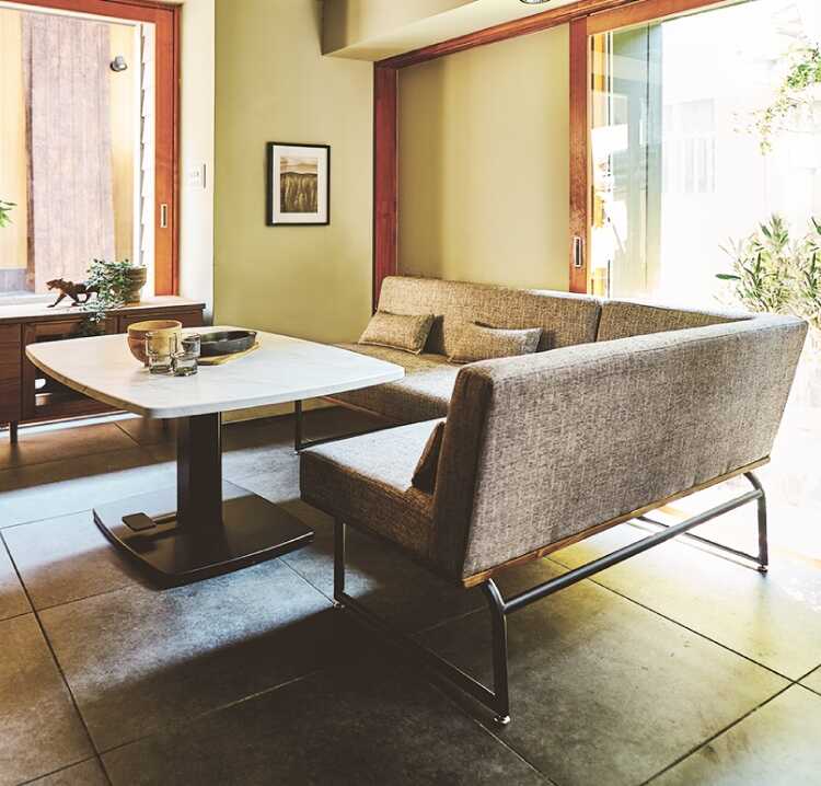 グレーのダイニングソファ （肘なし2Pのみ） sf-4312_8.jpg