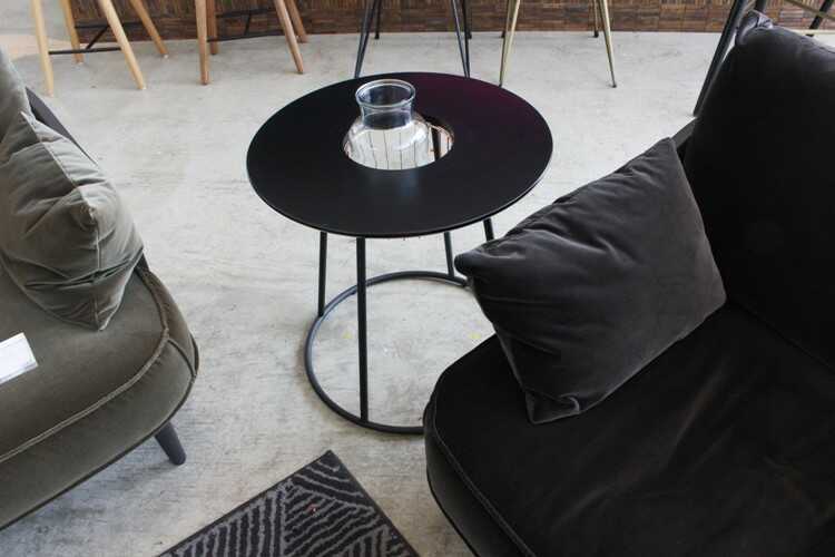 サイドテーブル 円形 丸 リビング おしゃれ ディスプレイ 収納付