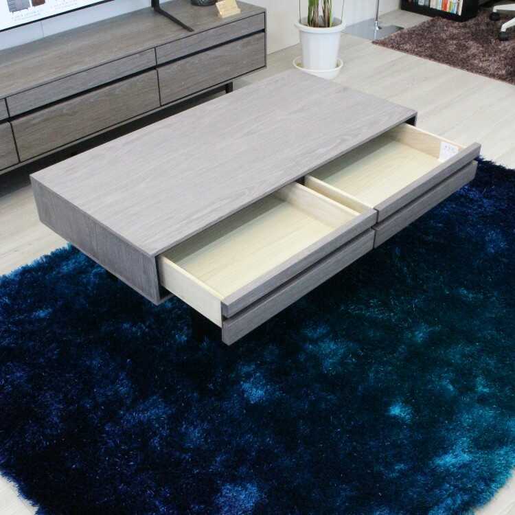 ローテーブル センターテーブル グレー 木製 お洒落 完成品 100cm
