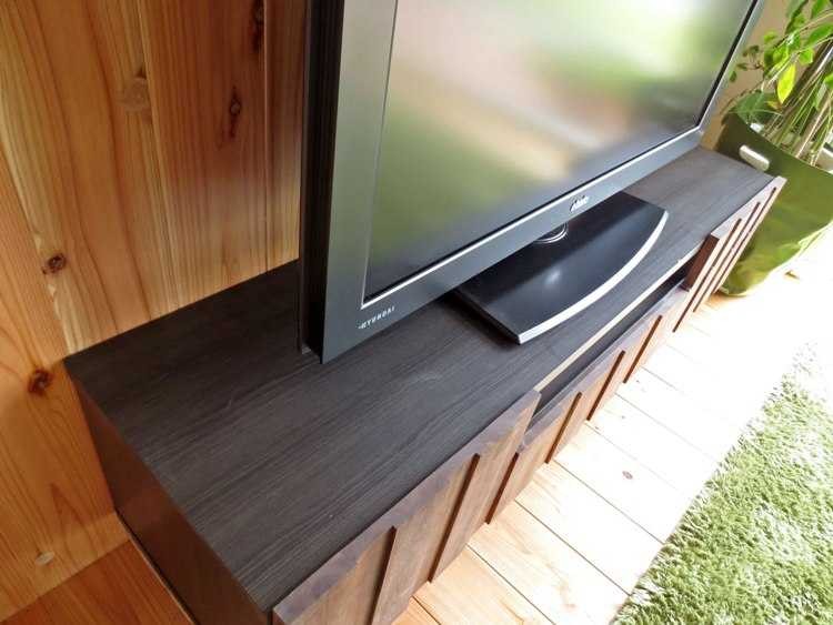 テレビボード 幅145cm 天然木製 アカシア集成材 日本製 完成品 : tb