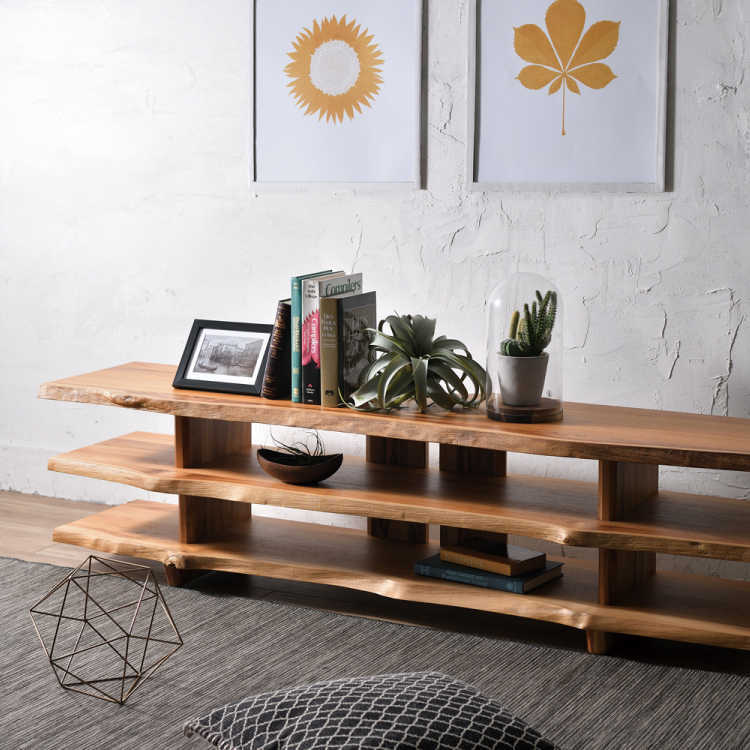 テレビボード 幅150cm 天然木製 チーク無垢材 完成品 : インテリアル