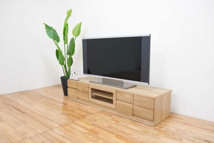 テレビボード 幅150cm 天然木製 ホワイトオーク 無垢材 日本製