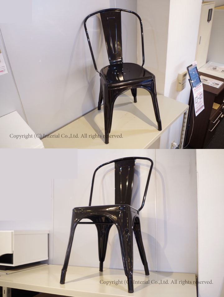 デザイナーズAチェア リプロダクト品 完成品 ブラック スチール 金属