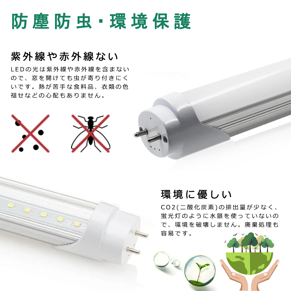 LED蛍光灯 40W形 片側給電式 120cm LED直管蛍光灯 直管蛍光灯40W型