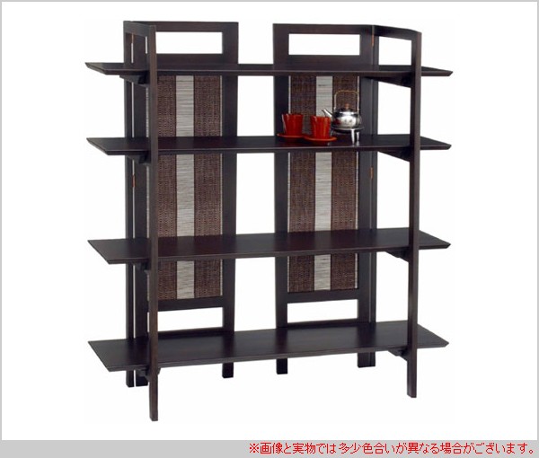曙工芸製作所 アジアン オープンラック 木製 オープンシェルフ 飾り棚