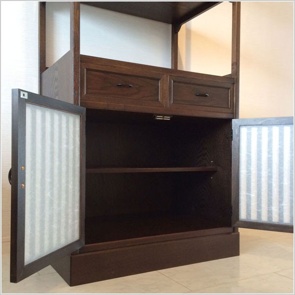 オープンラック 木製 無垢 オープンシェルフ 和モダン 飾り棚 和風