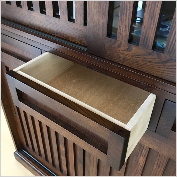 水屋箪笥 アンティーク 食器棚 引き戸 食器戸棚 和風 キッチンボード