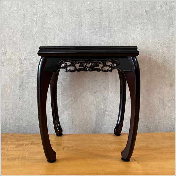 花台 木製 床の間 和風 和室 飾台 黒檀調 飾り台 完成品 ブラック 和