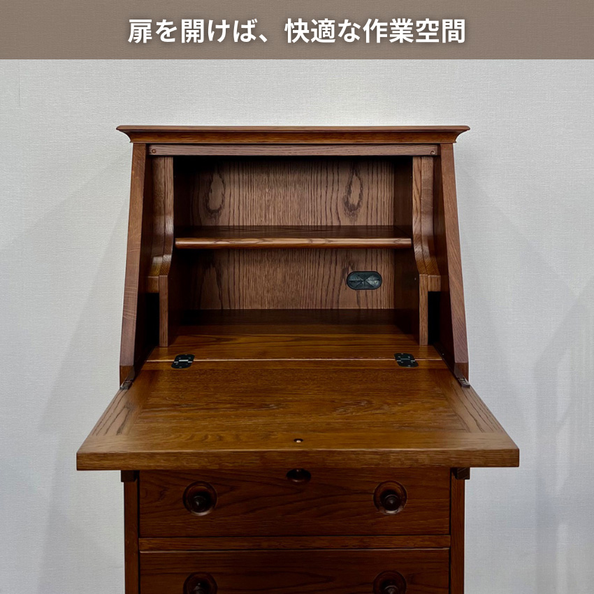 ライティングデスク 折りたたみ ライティングビューロー アンティーク