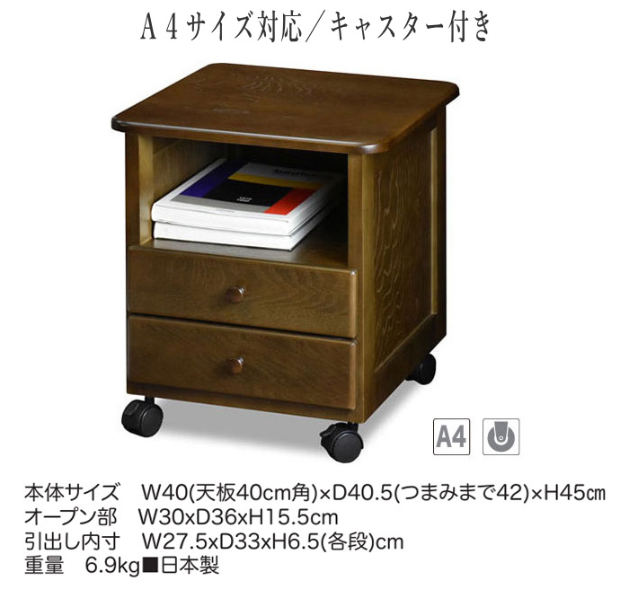 ケンホープ ナイトテーブル スリム ベッドサイドテーブル キャスター