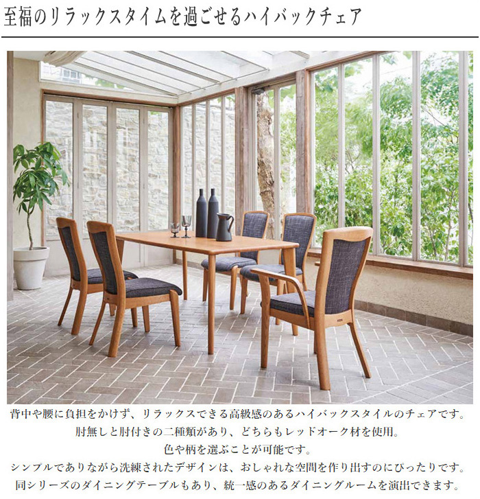シラカワ KLIMT クリムト ダイニングチェア 肘付き アームチェア