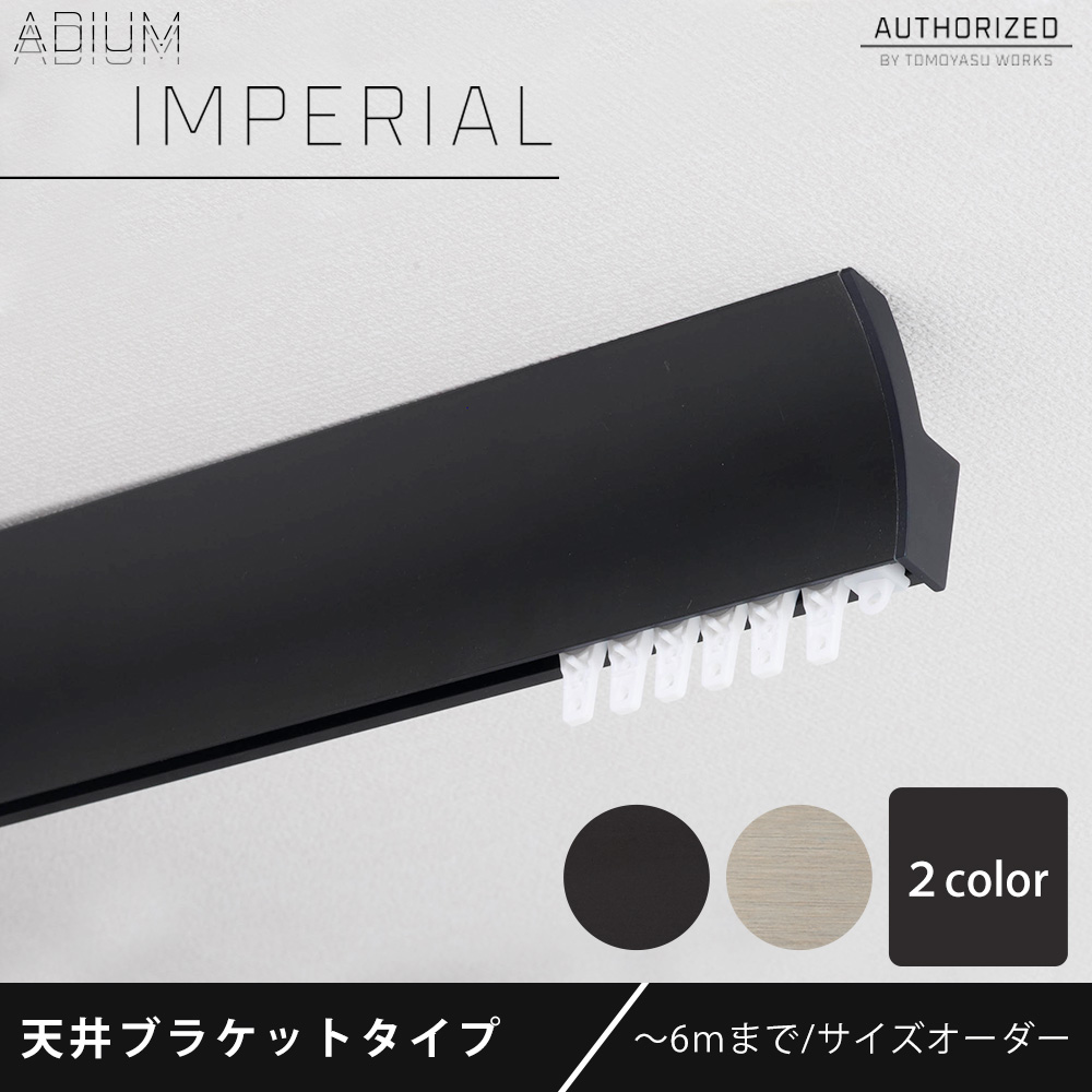 カーテンレール 天井付け アイアン セット ADIUM IMPERIAL インペリアル 101cm〜150cm オーダー H-N-0_2