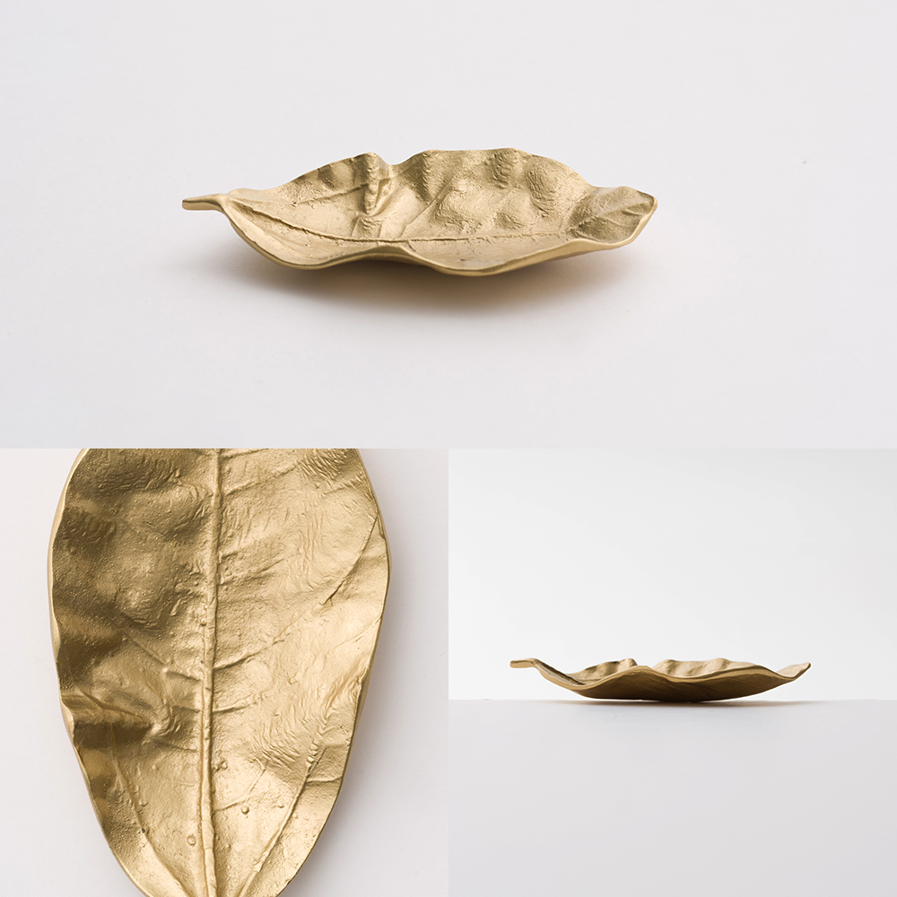 マニー チェリー丸型籐籠ボックス真鍮アクセサリースタンド真鍮