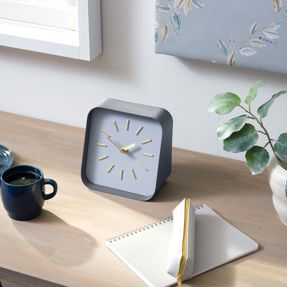 友安製作所 置き時計 おしゃれ 電池式 アナログ 北欧 テーブルクロック