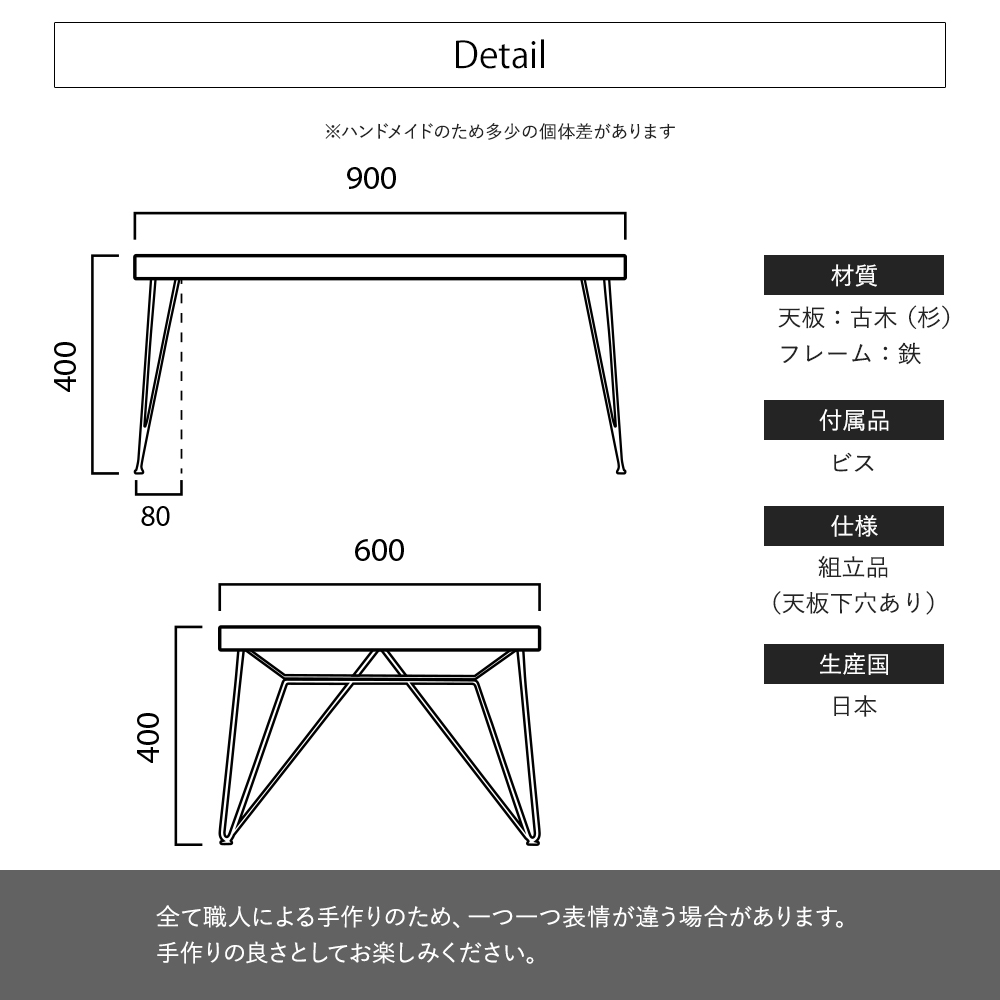 友安製作所 テーブル ローテーブル 木製 アイアン おしゃれ 北欧 白 黒
